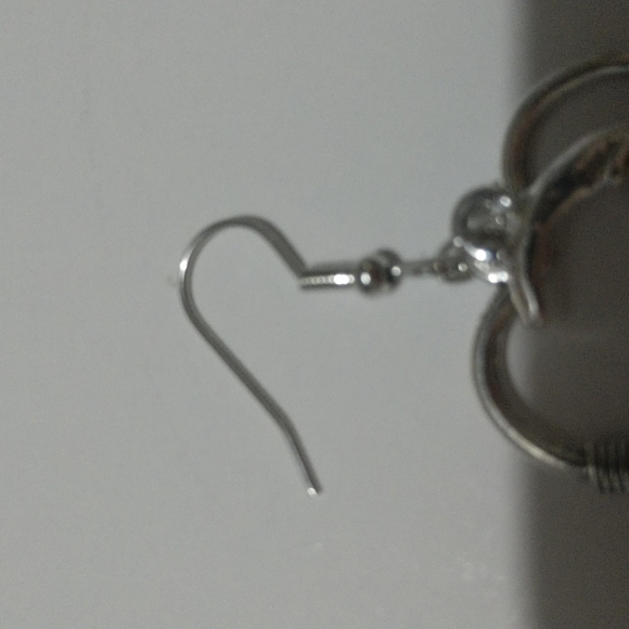 Earrings Heart Crescent Moon and Stars Dangle Silver-tone - Picture 10 of 12